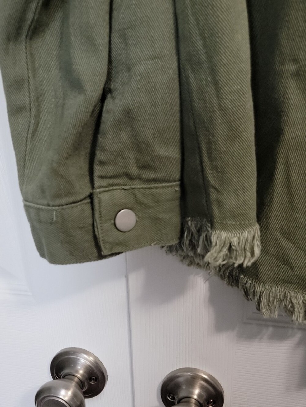 zeagoo Olive Green Button-Up Utility Shacket L - Picture 4 of 6